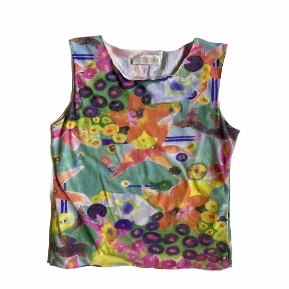 Eleanora Amadei Italy Abstract Floral Tank Top - Picture 6 of 6